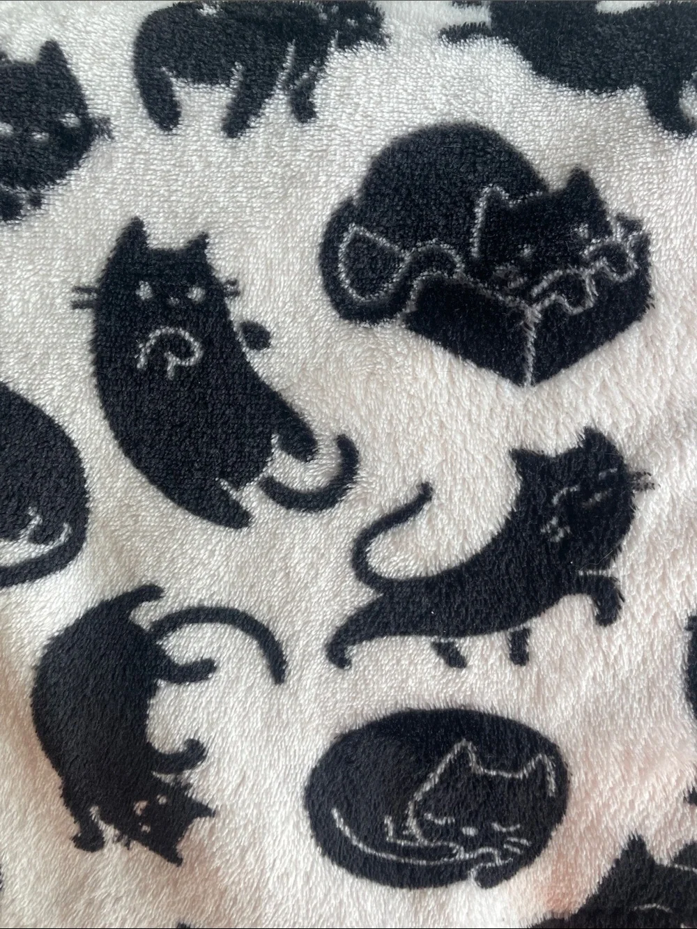 Soft Fleece Cat Blanket for Pets - Teal & Black/White Cat Prints